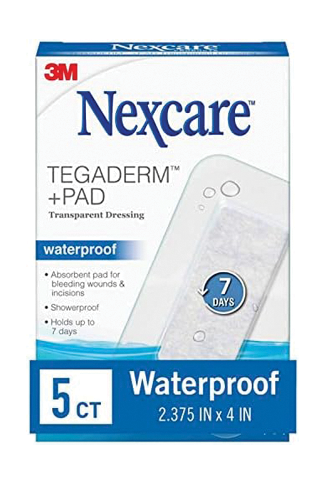 Nexcare Tegaderm Waterproof Transparent Dressing, 4 in x 4-3/4 in 4 in x 4-3/4 in, 4.0 EA - Image 2